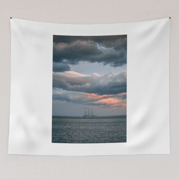 Item preview, Sunset Clouds Over Ship and Ocean Photographic Print designed and sold by Mother-Nature65.