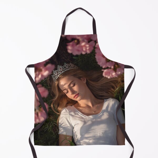 Item preview, Peaceful Slumber – Princess Under Blossoms Illustration designed and sold by Valeree Store.