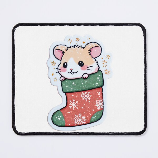 Item preview, Christmas Hamster Sticker designed and sold by NicolasGlowArt.