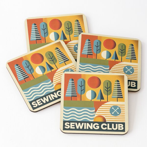Item preview, Sewing Club Landscape Geometric Design designed and sold by Galskap.