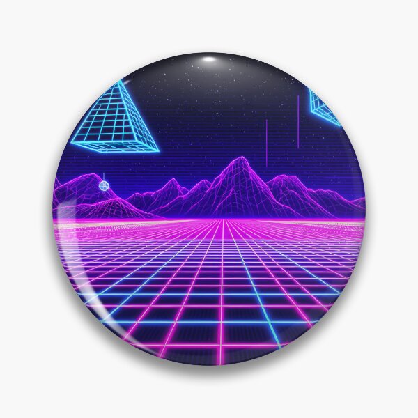 Item preview,  Neon Grid Retro Wireframe 80s 90s Tech Cyber Aesthetic Design designed and sold by GiftsForge.