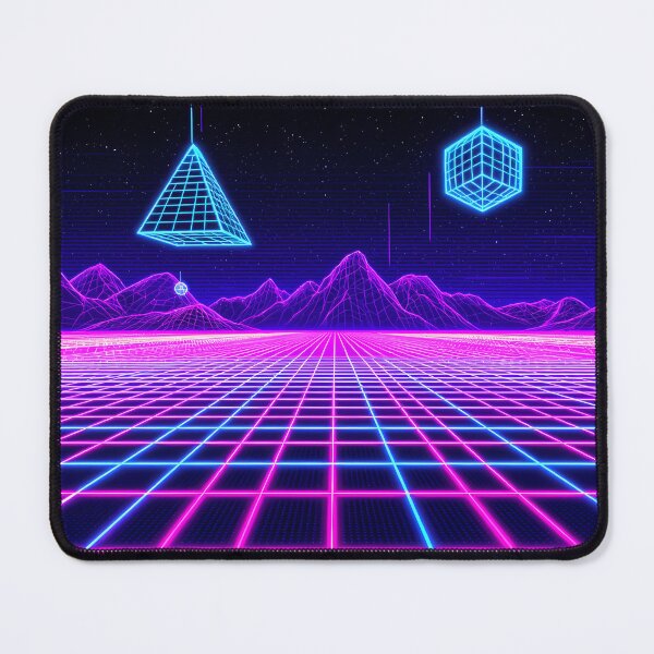 Item preview,  Neon Grid Retro Wireframe 80s 90s Tech Cyber Aesthetic Design designed and sold by GiftsForge.