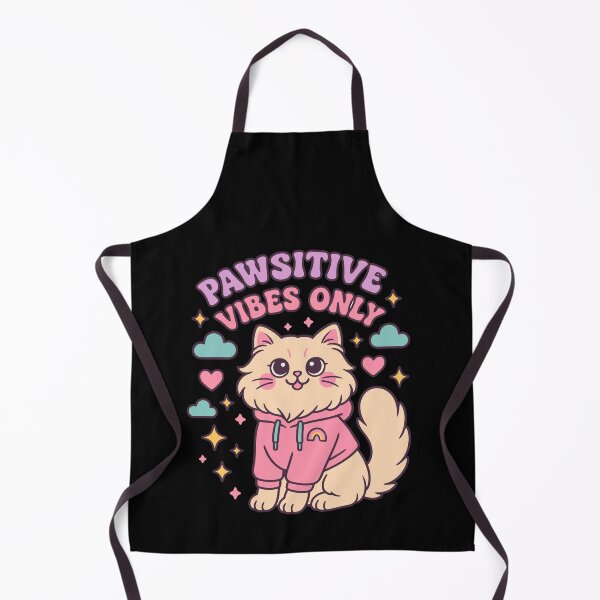 Item preview, Pawsitive Vibes Only Cat Quote Gift designed and sold by WhiskerlyGfx.