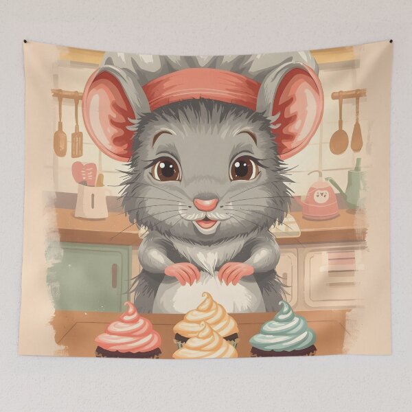 Item preview, Tiny Chef Mouse – Cupcake Maker Design designed and sold by Valeree Store.