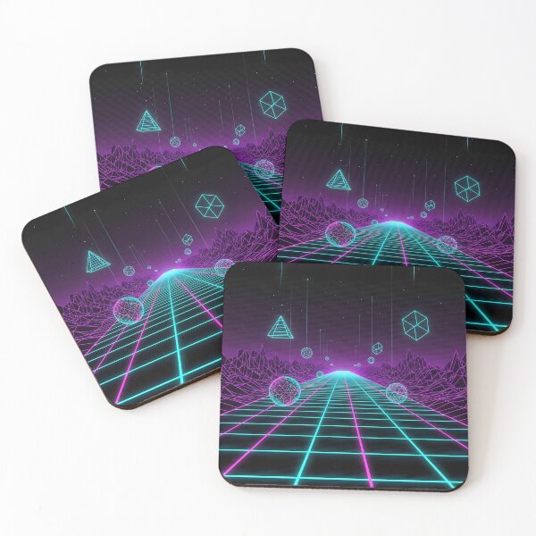 Item preview, Neon Grid Retro Wireframe 80s 90s Tech Cyber Aesthetic Design designed and sold by GiftsForge.