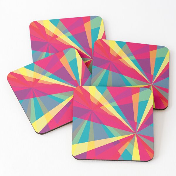 Item preview, Vibrant Citrus Beams — Abstract Geometric Art designed and sold by didijuca.