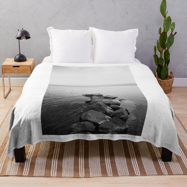 Item preview, Impresión fotográfica en blanco y negro de Sea Stones Horizon Line designed and sold by Mother-Nature65.