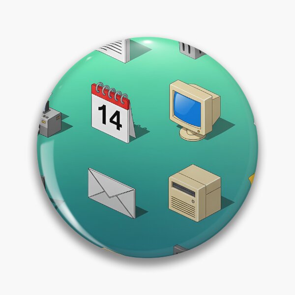 Item preview, Retro Desktop Icons 90s Computer Interface Vintage System Icons designed and sold by GiftsForge.