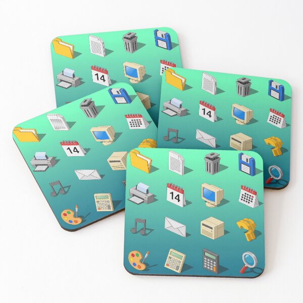 Item preview, Retro Desktop Icons 90s Computer Interface Vintage System Icons designed and sold by GiftsForge.