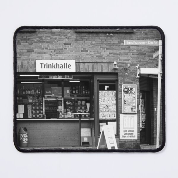 Item preview, Classic kiosk in the Ruhr area, Oberhausen, black and white designed and sold by Ruhrpott2024.