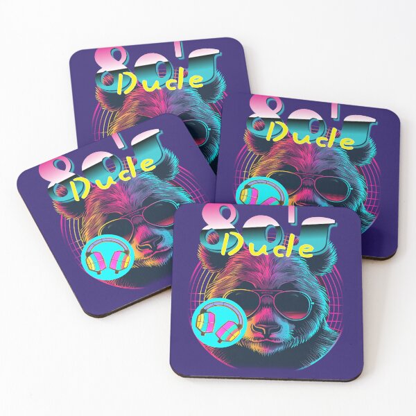Item preview, 80's Dude Retro Bear sunglasses & headphones designed and sold by Lisaretroera.