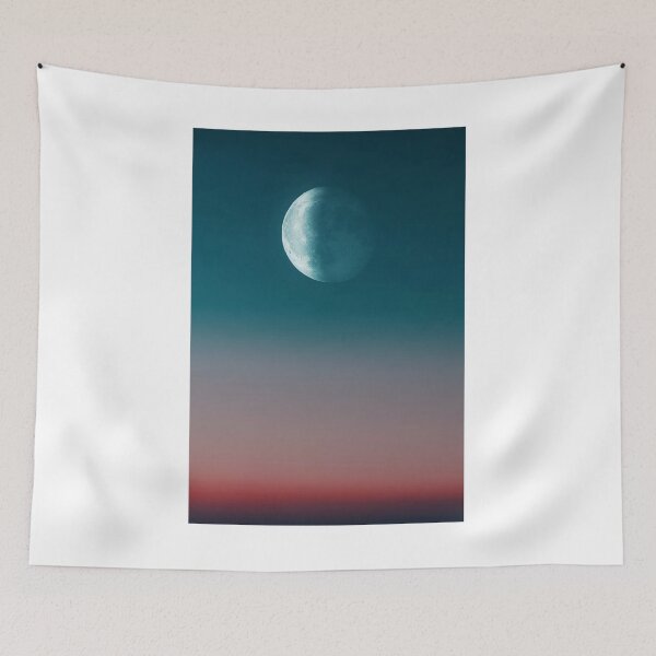Item preview, Red Haze Blue Moon Sky Photographic Print designed and sold by Mother-Nature65.