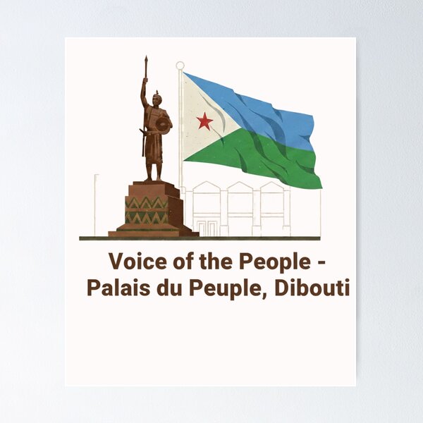 Item preview, Voice of the People - Palais du Peuple Djibouti Flag designed and sold by DjibProp.