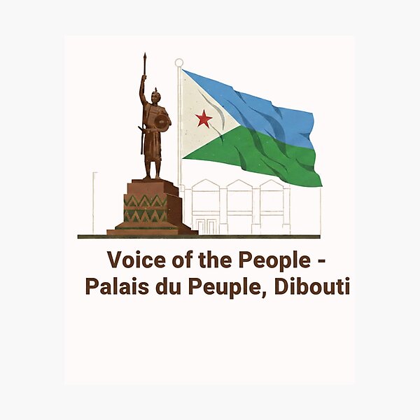 Item preview, Voice of the People - Palais du Peuple Djibouti Flag designed and sold by DjibProp.