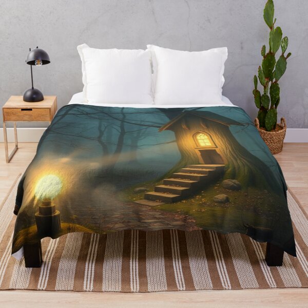 Item preview, Mysterious glowing door in enchanted forest, hidden in the fog, surreal atmosphere full of unknown magic designed and sold by FotoworldEdel.