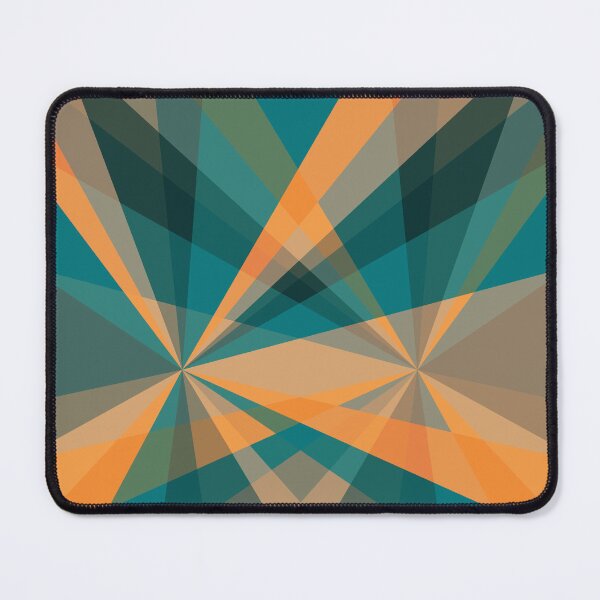 Item preview, Petrol Blue & Burnt Orange Beams — Modern Abstract Geometry designed and sold by didijuca.