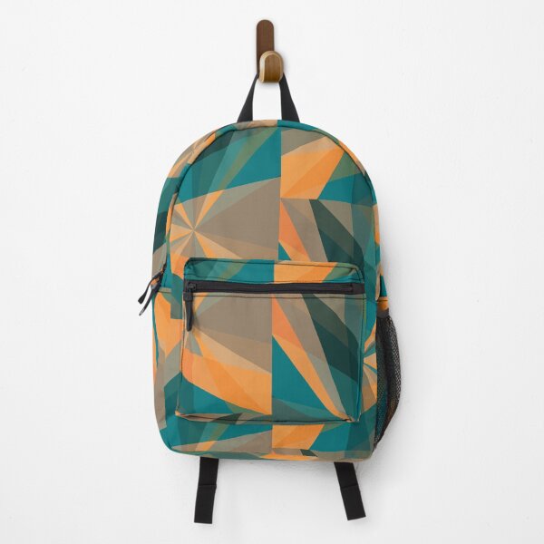 Item preview, Petrol Blue & Burnt Orange Beams — Modern Abstract Geometry designed and sold by didijuca.