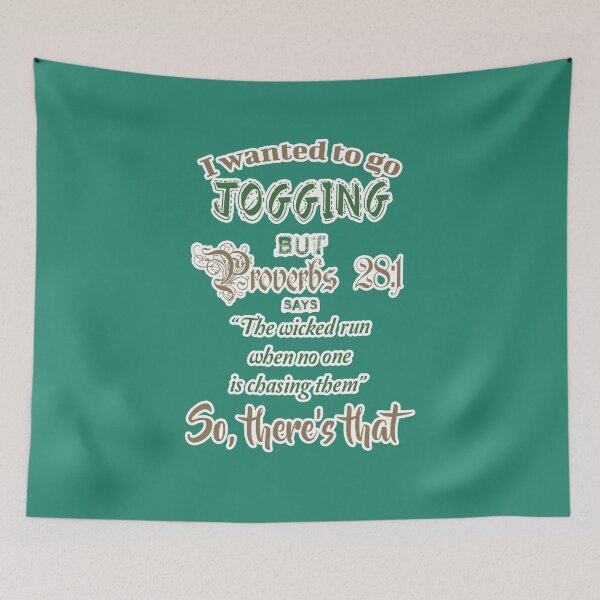 Item preview,  Proverbs 28:1 I Wanted To Go Jogging But designed and sold by IconicTee.