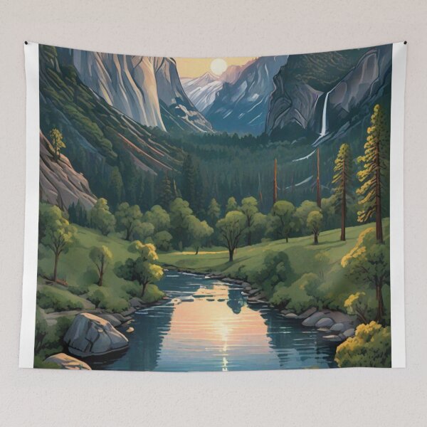 Item preview, Vintage Yosemite Poster | Retro National Park Art designed and sold by Esterlane.