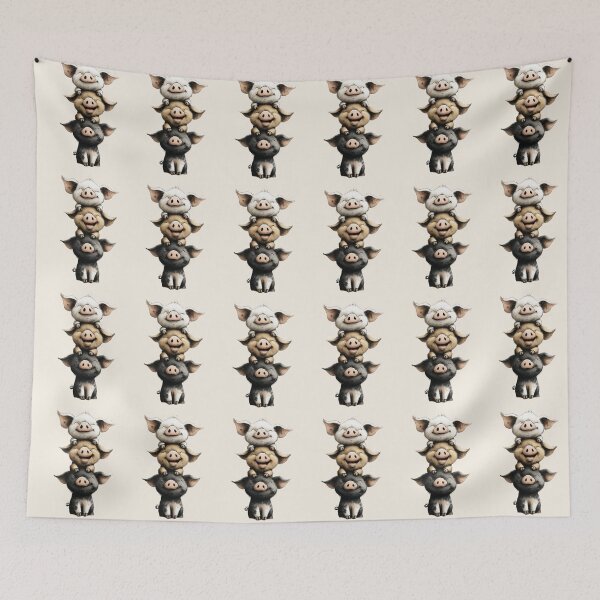 Item preview, NOSEY PIG ' People Love Pigs! ' By Shirley MacArthur designed and sold by Shirley MacArthur Art.