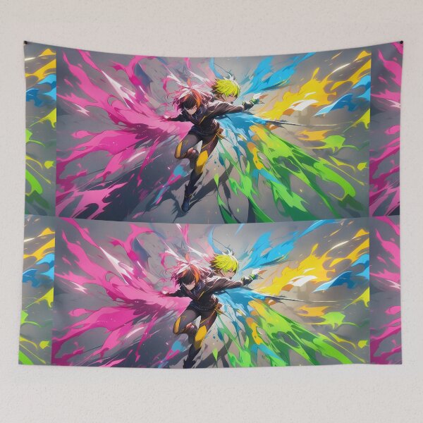 Item preview, Ninja Vibrant Characters Explosive Colors Action Packed Scenes designed and sold by ART ATTACK ZONE.