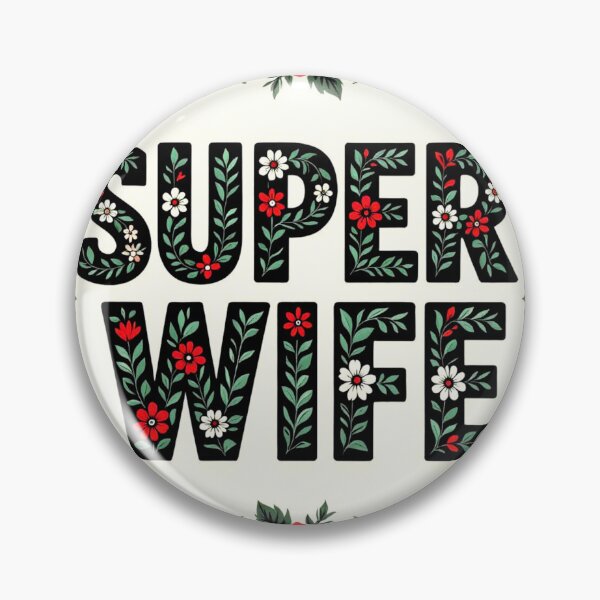 Item preview, super wife floral typography 1 colorful design designed and sold by SmashingDeals.