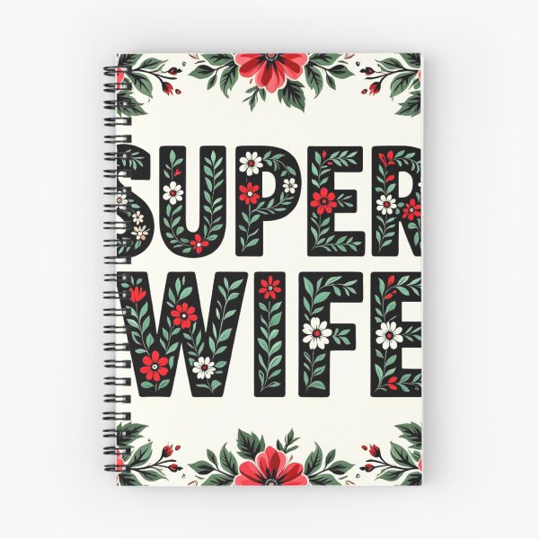 Item preview, super wife floral typography 1 colorful design designed and sold by SmashingDeals.