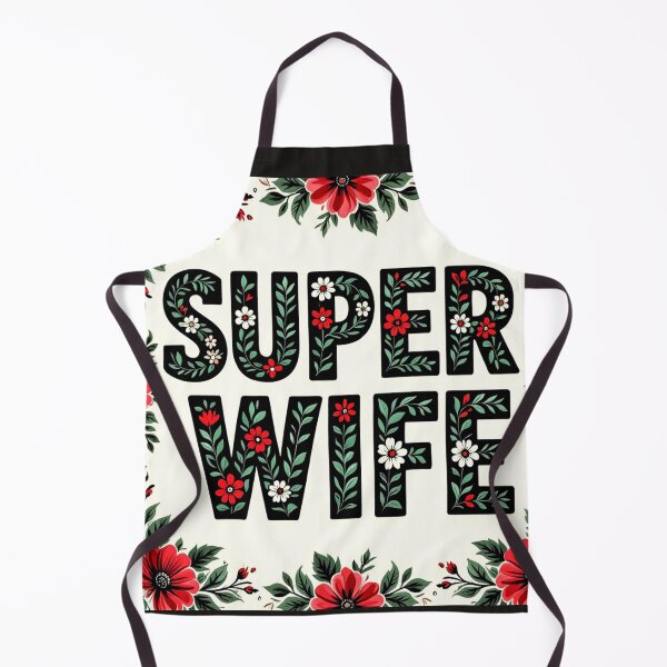 Item preview, super wife floral typography 1 colorful design designed and sold by SmashingDeals.