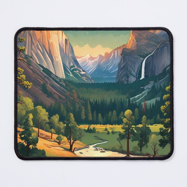 Item preview, Vintage National Park Art | Yosemite WPA Style Landscape designed and sold by Esterlane.