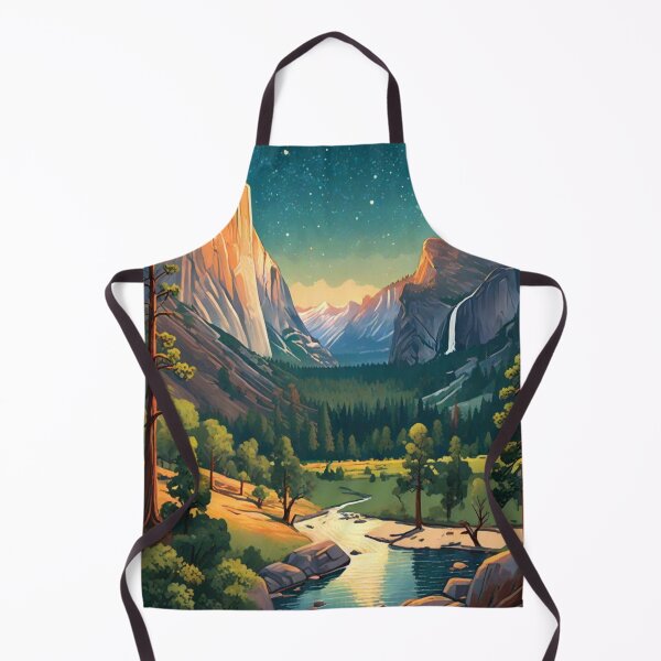 Item preview, Vintage National Park Art | Yosemite WPA Style Landscape designed and sold by Esterlane.