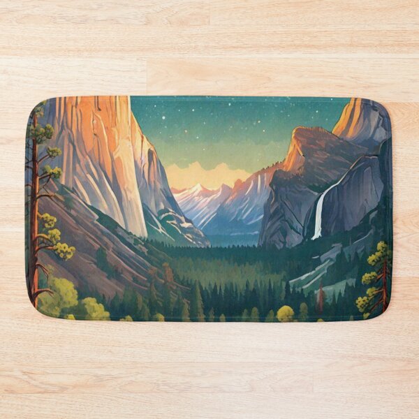 Item preview, Vintage National Park Art | Yosemite WPA Style Landscape designed and sold by Esterlane.