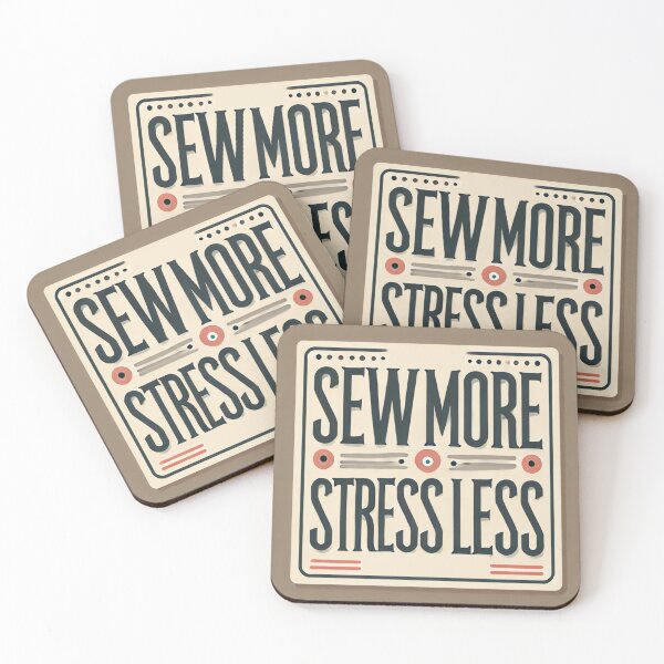 Item preview, Sew More Stress Less Sewing Club Poster designed and sold by Galskap.