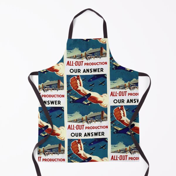 Item preview, WWII Propaganda Poster | Our Answer All-Out Production | Allied Forces Strength & Determination Art Print designed and sold by artofuniverse.