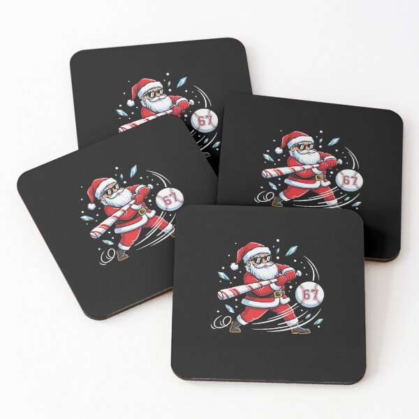 Item preview, Santa Baseball 67 Funny Xmas Sports Sublimation Design designed and sold by BANKACEM.STORE.