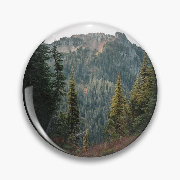 Item preview, Distant Mountain Through the Trees Grey Sky Photographic Print designed and sold by Mother-Nature65.