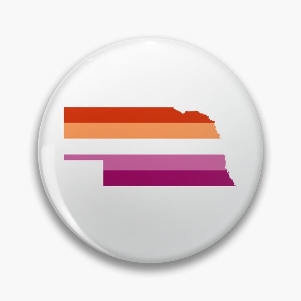 Item preview, Nebraska LGBT Lesbian Pride Flag State Outline designed and sold by artshlyn.