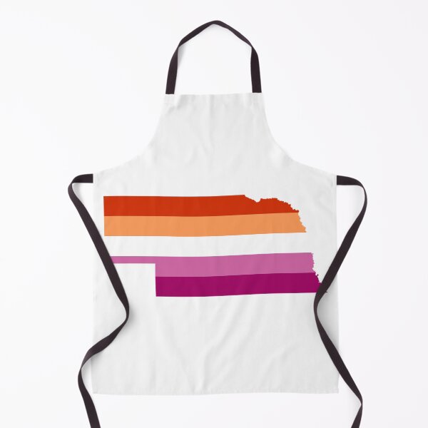 Item preview, Nebraska LGBT Lesbian Pride Flag State Outline designed and sold by artshlyn.