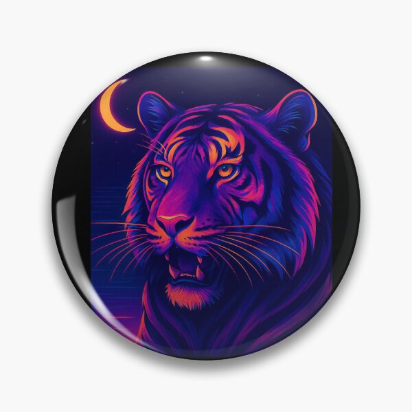 Item preview, Neon Tiger Cyber Jungle Art designed and sold by GolabMagic.
