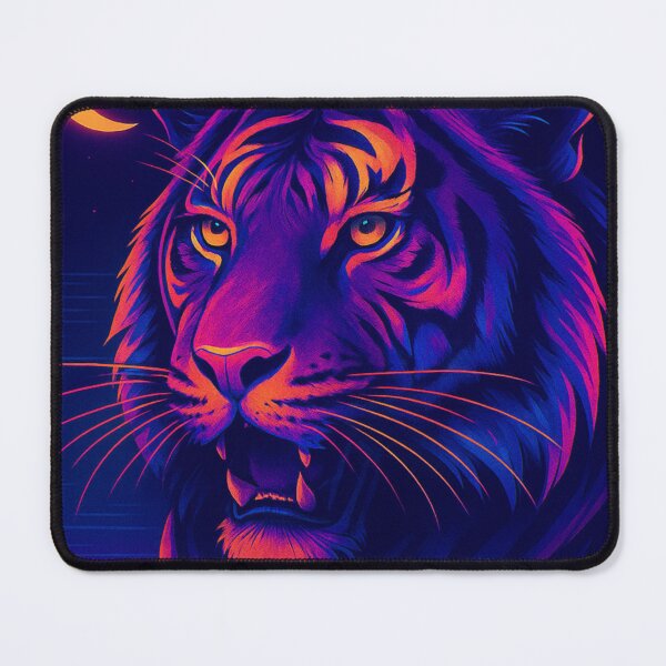 Item preview, Neon Tiger Cyber Jungle Art designed and sold by GolabMagic.