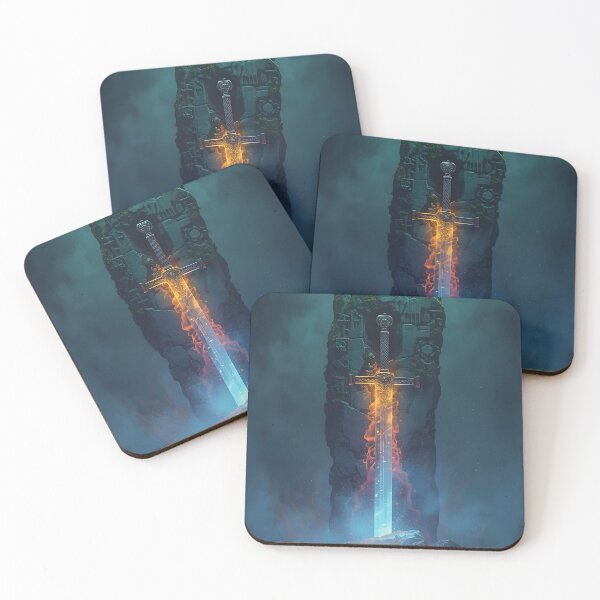 Item preview, Epic Stone Sword – Magical Fog Illustration designed and sold by Valeree Store.