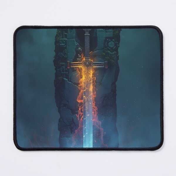 Item preview, Epic Stone Sword – Magical Fog Illustration designed and sold by Valeree Store.