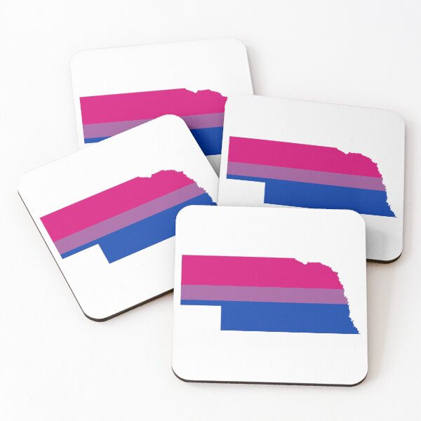 Item preview, Nebraska LGBT Bisexual Pride Flag State Outline designed and sold by artshlyn.