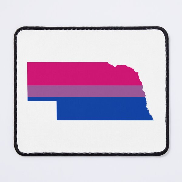 Item preview, Nebraska LGBT Bisexual Pride Flag State Outline designed and sold by artshlyn.