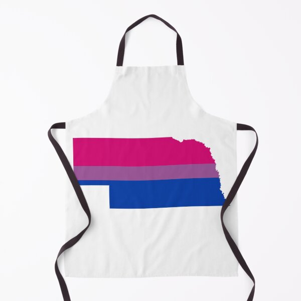 Item preview, Nebraska LGBT Bisexual Pride Flag State Outline designed and sold by artshlyn.