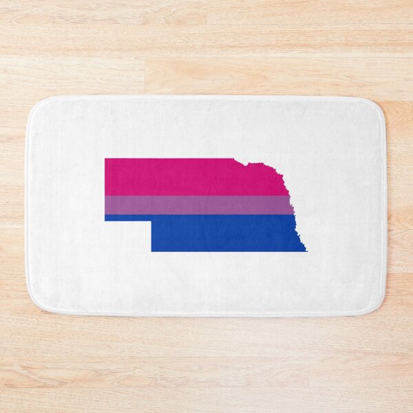 Item preview, Nebraska LGBT Bisexual Pride Flag State Outline designed and sold by artshlyn.