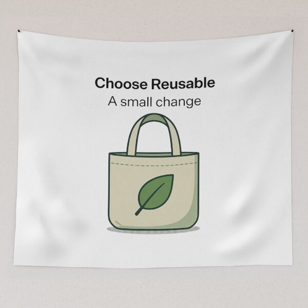 Item preview, Choose Reusable – Zero Waste Tote Lifestyle Tee designed and sold by EcoArtTees.