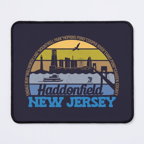 Item preview, Haddonfield New Jersey Sunset Retro Vintage Local Pride Logo designed and sold by CRHPOD20.