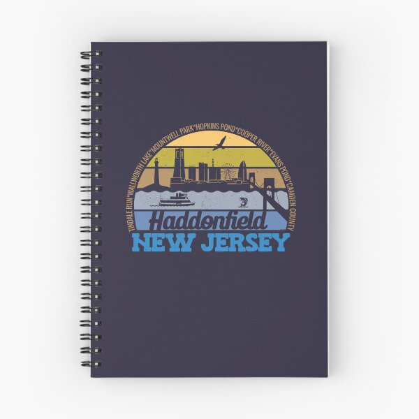 Item preview, Haddonfield New Jersey Sunset Retro Vintage Local Pride Logo designed and sold by CRHPOD20.