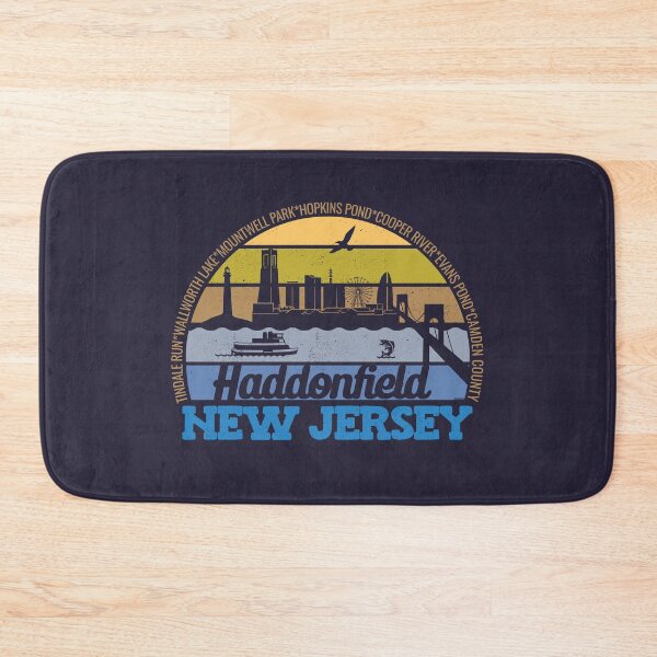 Artikelvorschau, Haddonfield, New Jersey – Logo im Retro-Vintage-Stil mit lokalem Stolz bei Sonnenuntergang entworfen und verkauft von CRHPOD20.