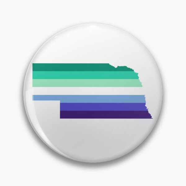 Item preview, Nebraska LGBT Mlm Pride Flag State Outline designed and sold by artshlyn.